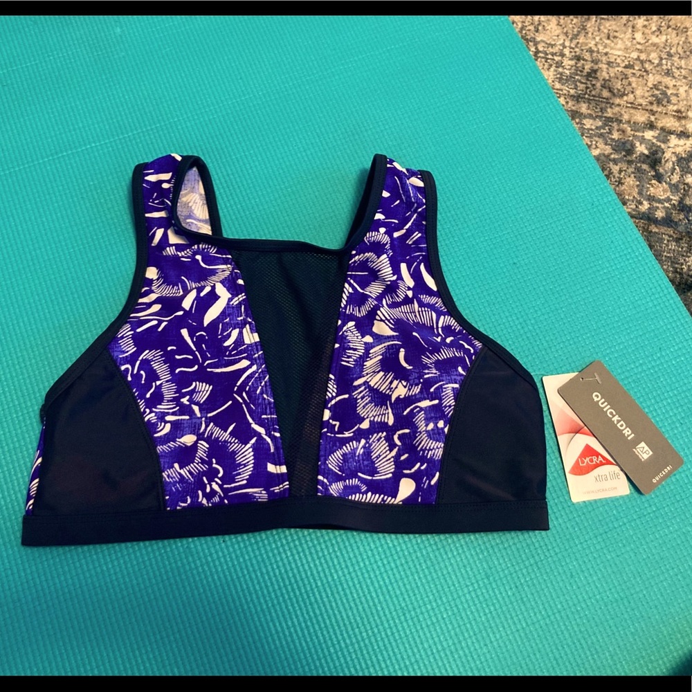 Athleta Batik Floral Swim top size medium - NWT